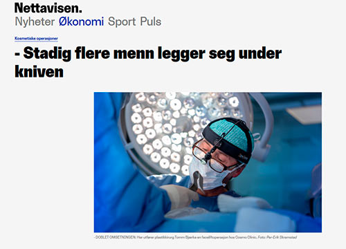 Faksimile: Tomm Bjærke intervjuet om plastisk kirurgi av Nettavisen