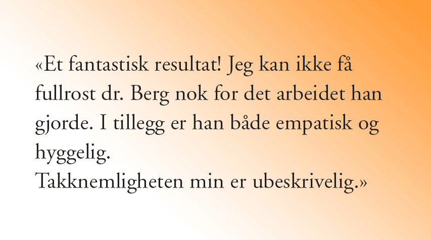 Brystrekonstruksjon pasientsitat plastikkirurg Thomas Berg