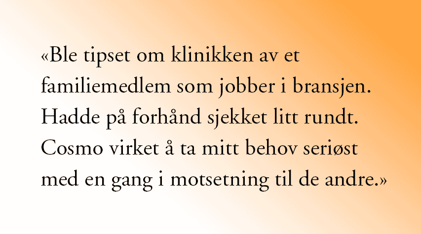 Pasientsitat Cosmo Clinic